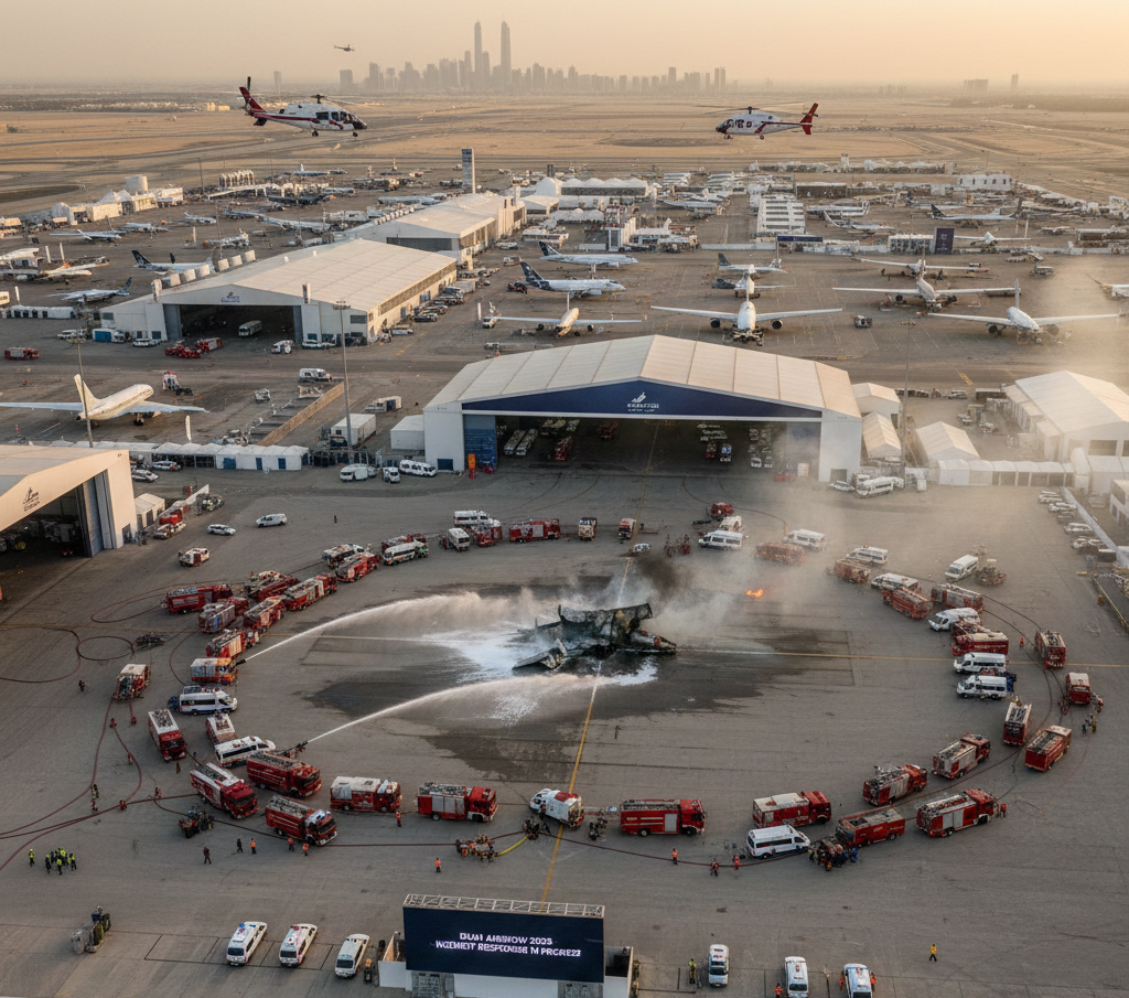 Tejas crash in Dubai Dubai Airshow 2025 Indian fighter jet Pilot killed HAL Tejas